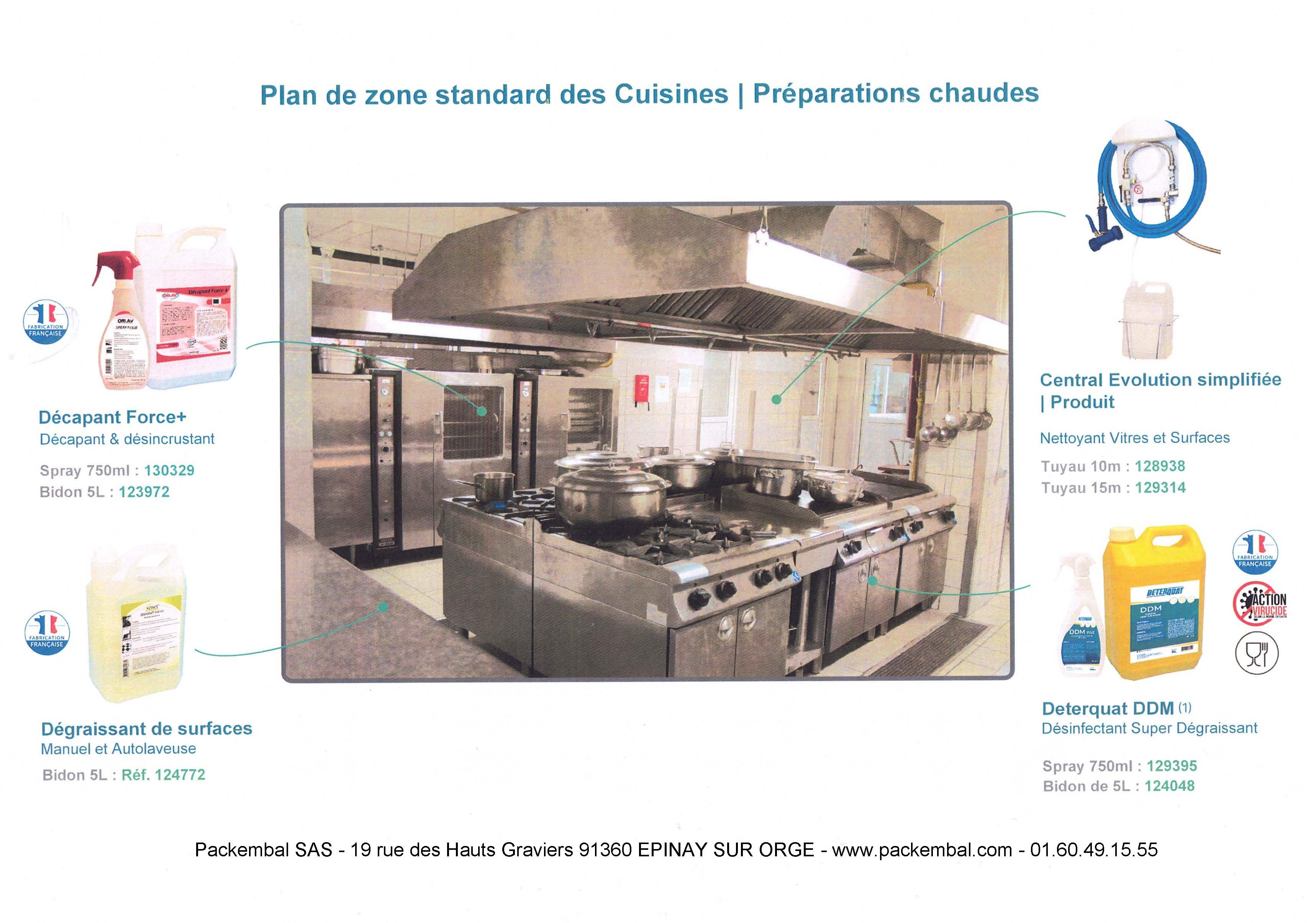 Utilisez nos solutions dégraissantes, lavantes et désinfectantes pour assainir les zones chaudes de votre cuisine professionnelle.